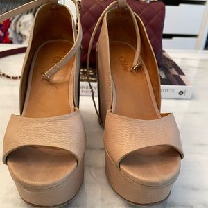 Chloe platform heels. Size 6.